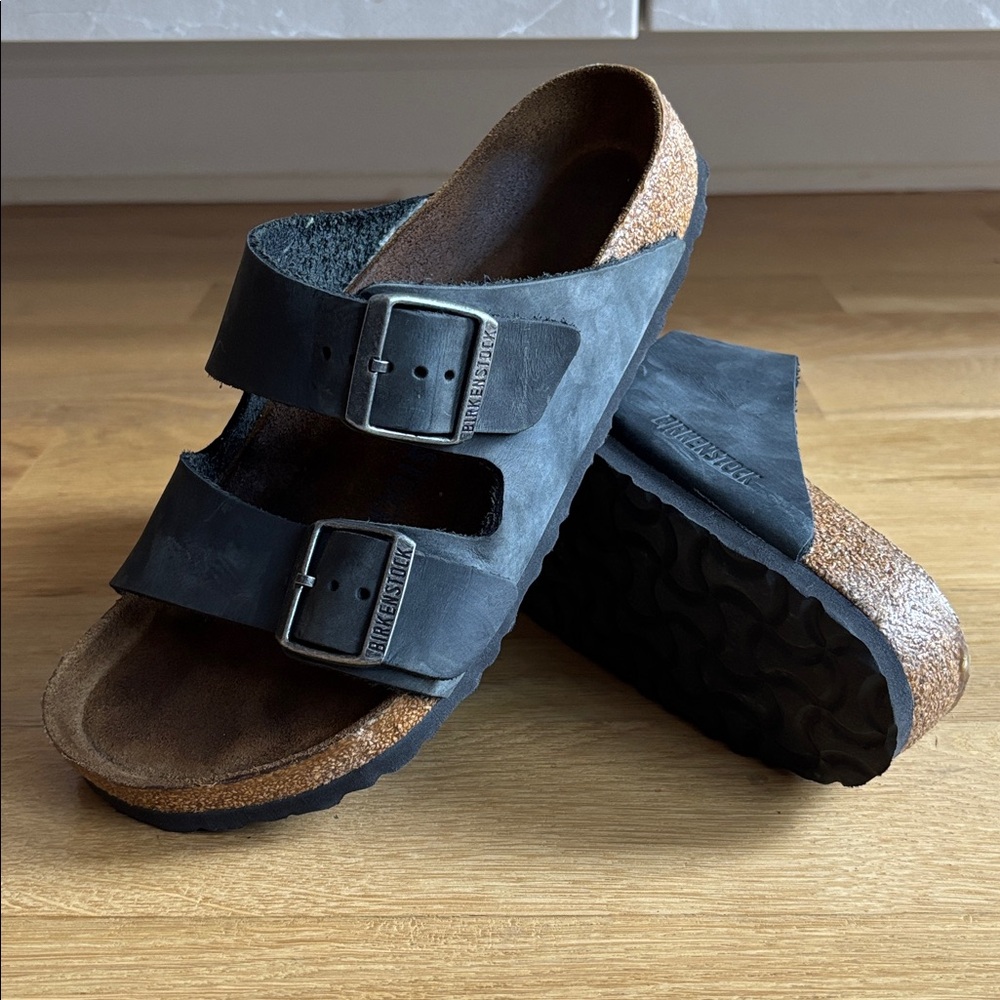 Birkenstock Black Leather Sandals